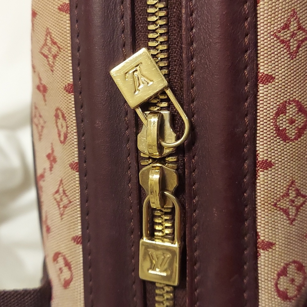 Louis Vuitton Josephine Mini Lin LV Monogram Cerise Satchel Shoulder Bag - Picture 8 of 15